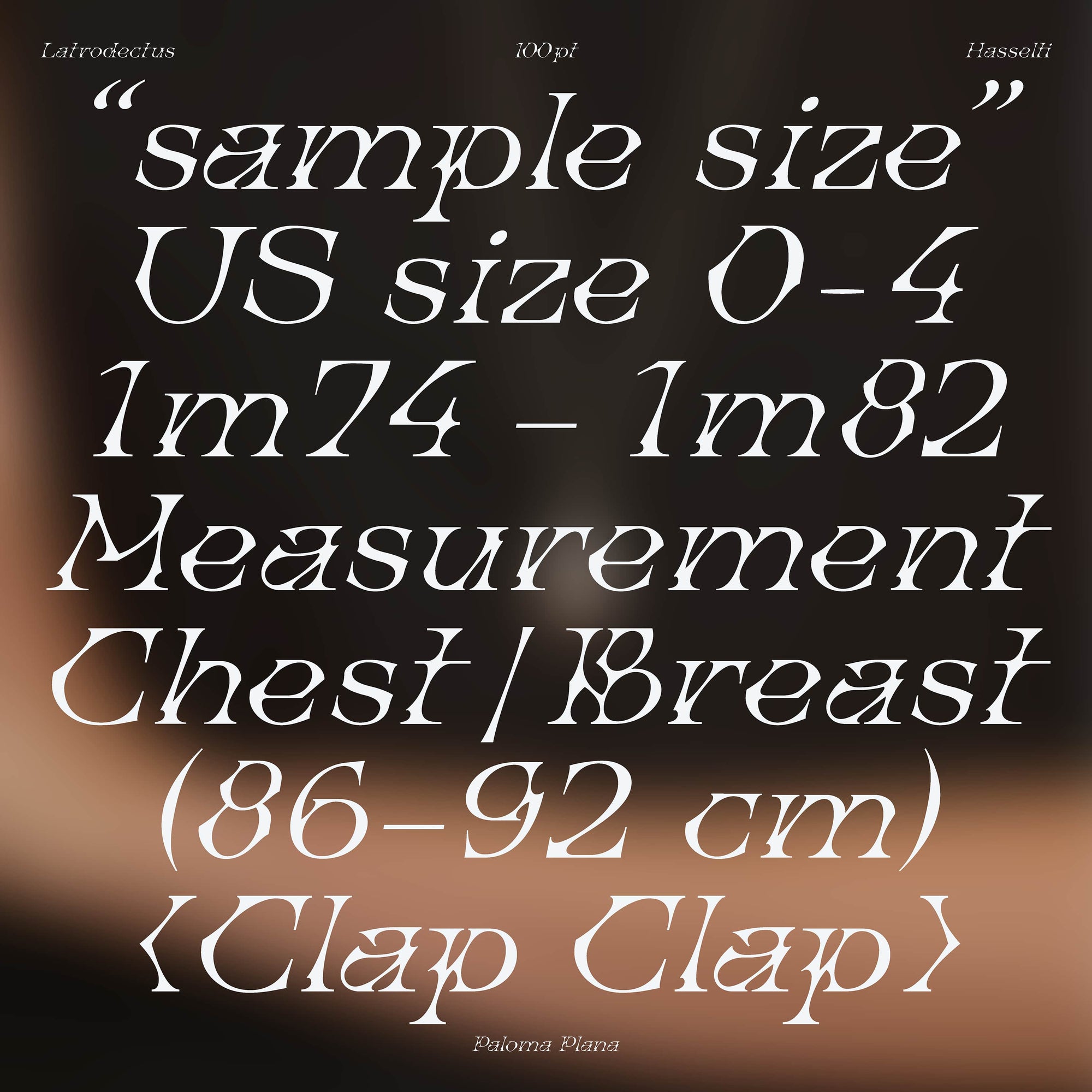 Latrodectus Hasselti Typeface Paloma Plana