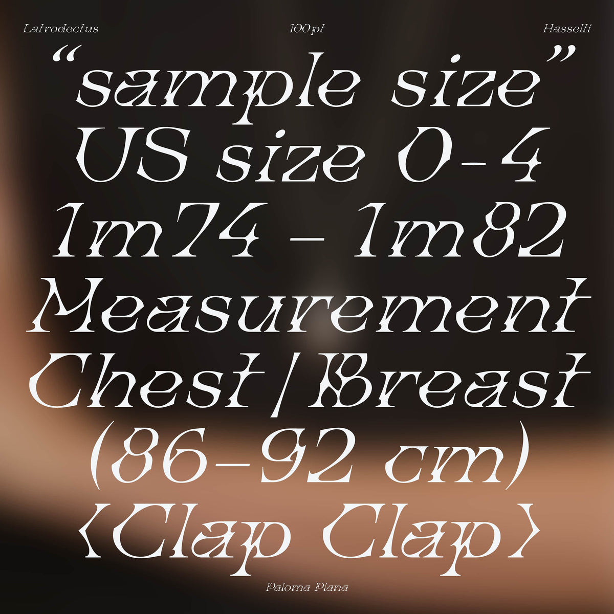 Latrodectus Hasselti Typeface Paloma Plana