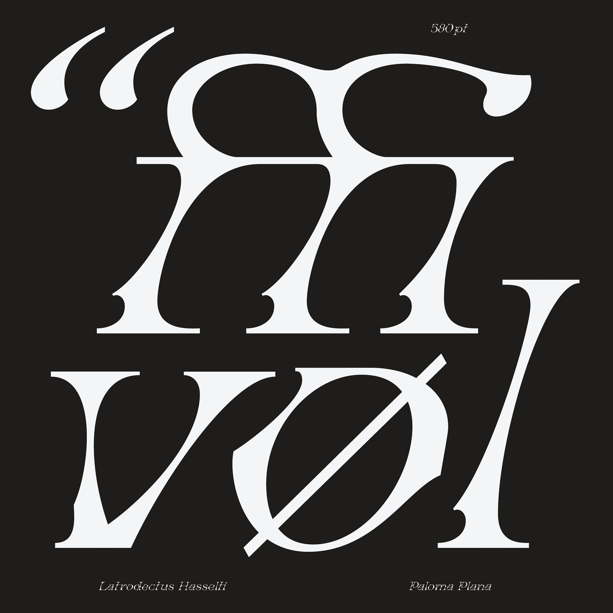 Latrodectus Hasselti Typeface Paloma Plana