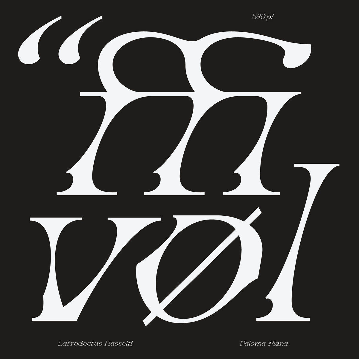 Latrodectus Hasselti Typeface Paloma Plana