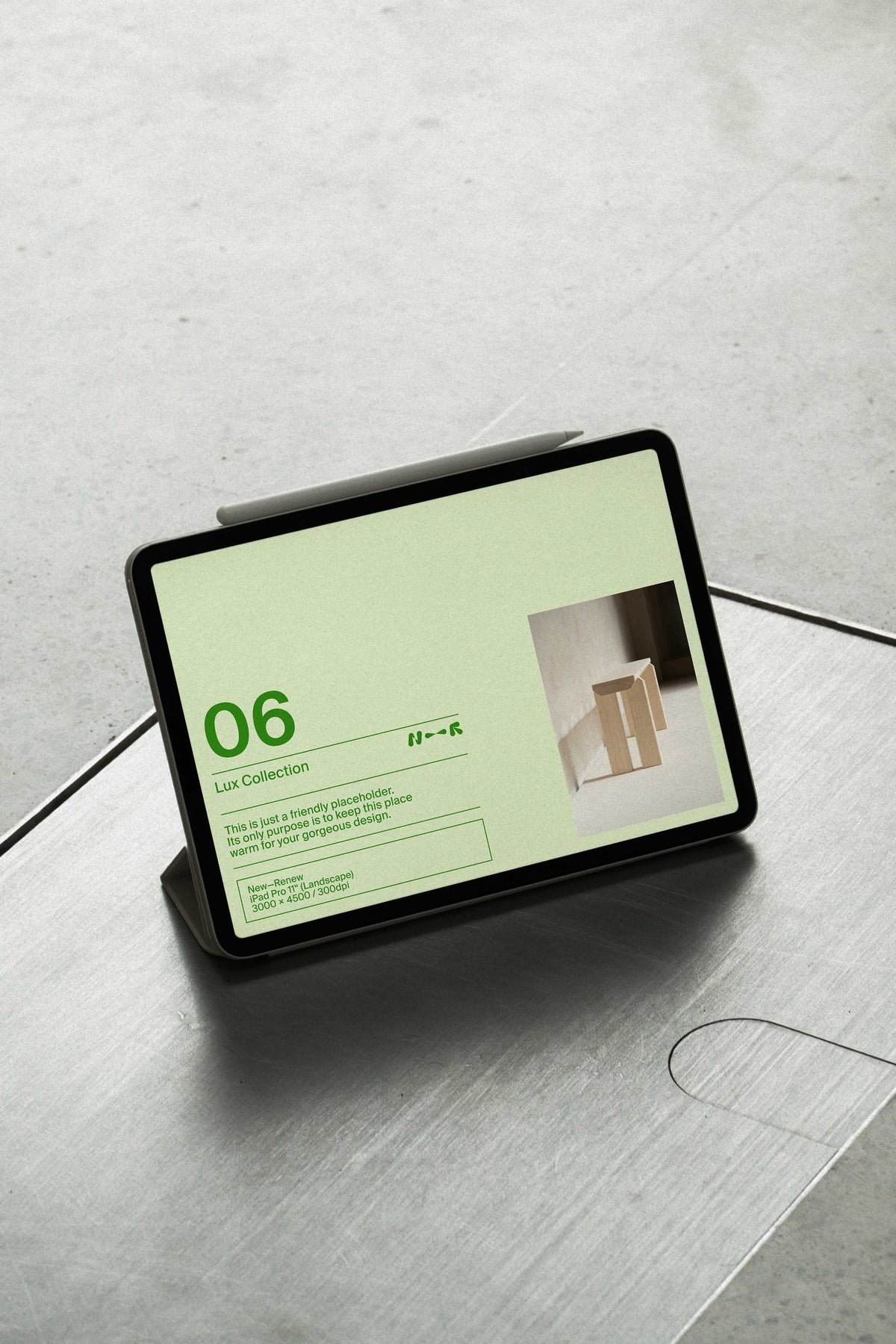 Industrial iPad Pro Mockup • LUX 006 New—Renew