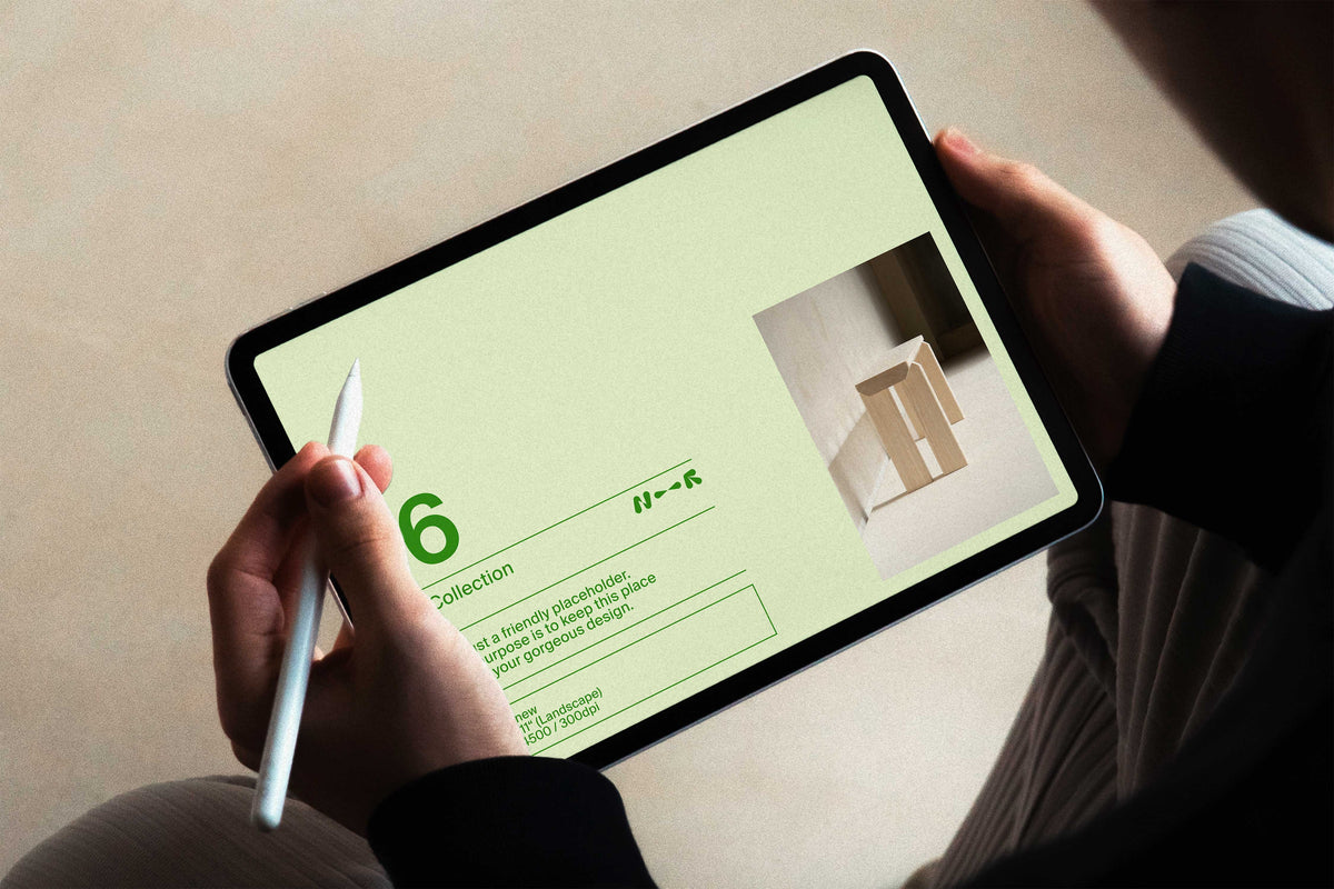 Casual Handheld iPad Pro Mockup • LUX 016 New—Renew
