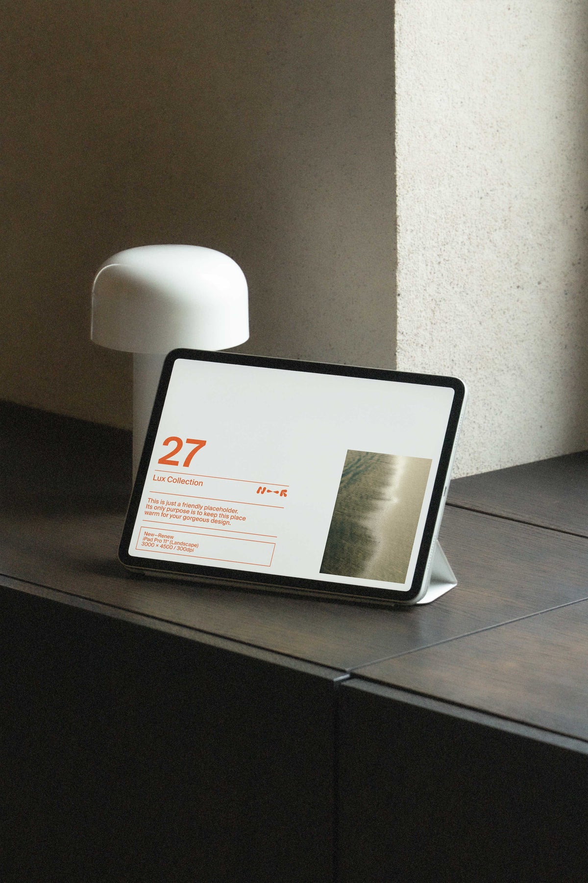Cozy Vintage iPad Pro Mockup • LUX 027 New—Renew