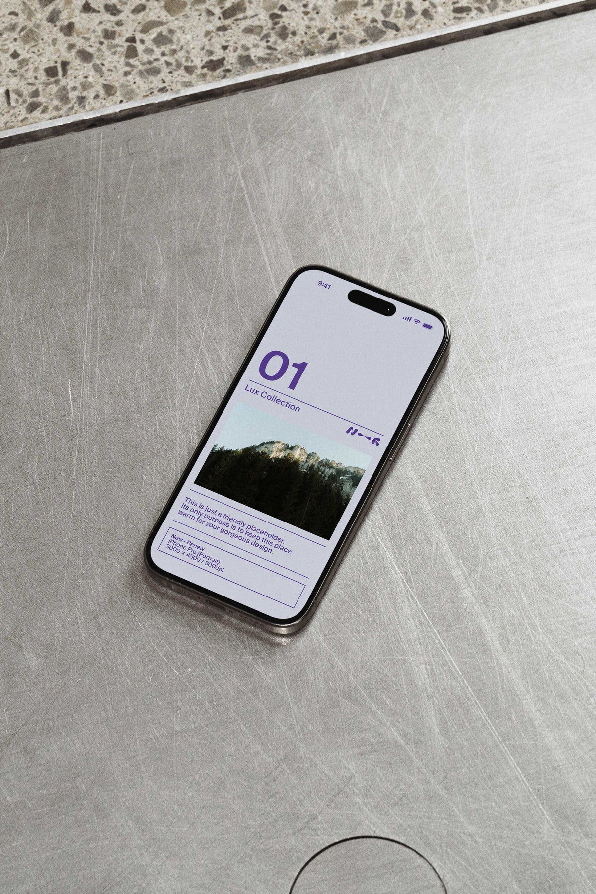 Industrial iPhone Pro Mockup • LUX 001 New—Renew