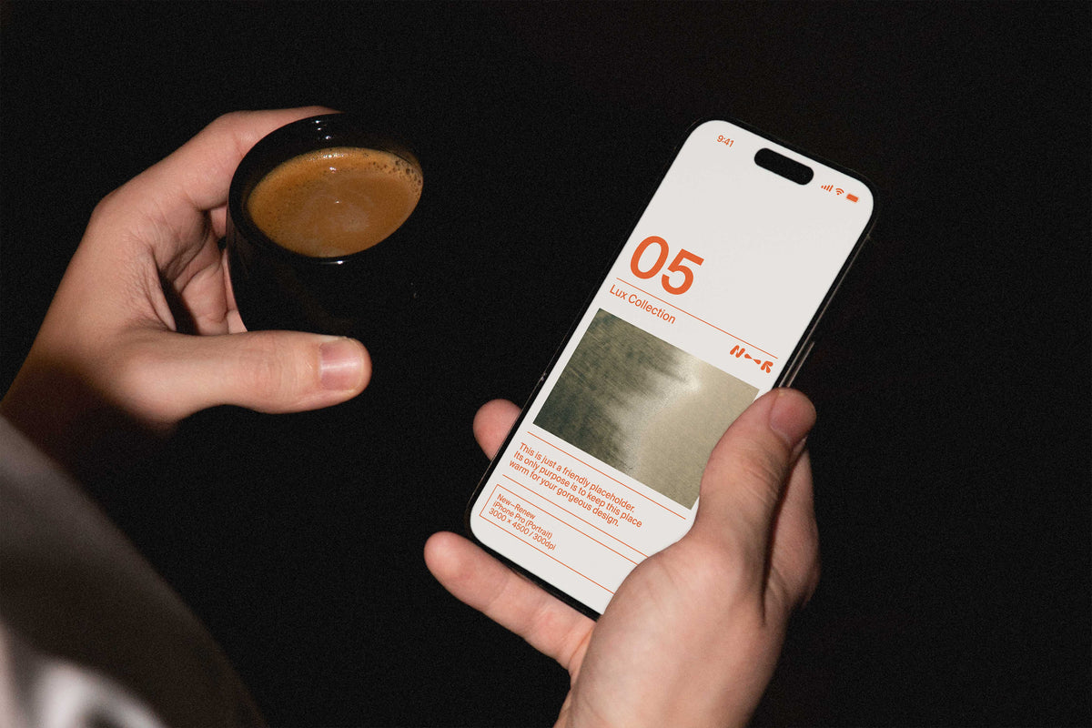 Casual iPhone Pro Mockup • LUX 005 New—Renew