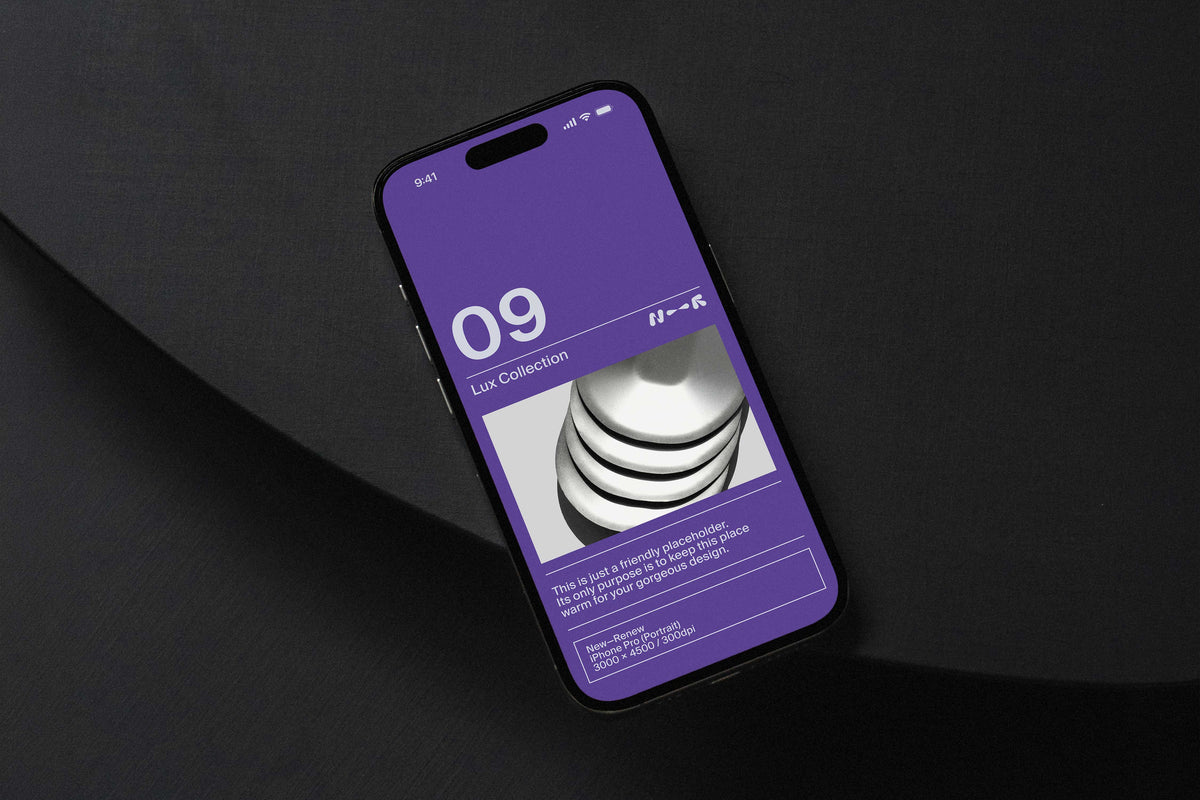 Stained Wood iPhone Pro Mockup • LUX 009 New—Renew