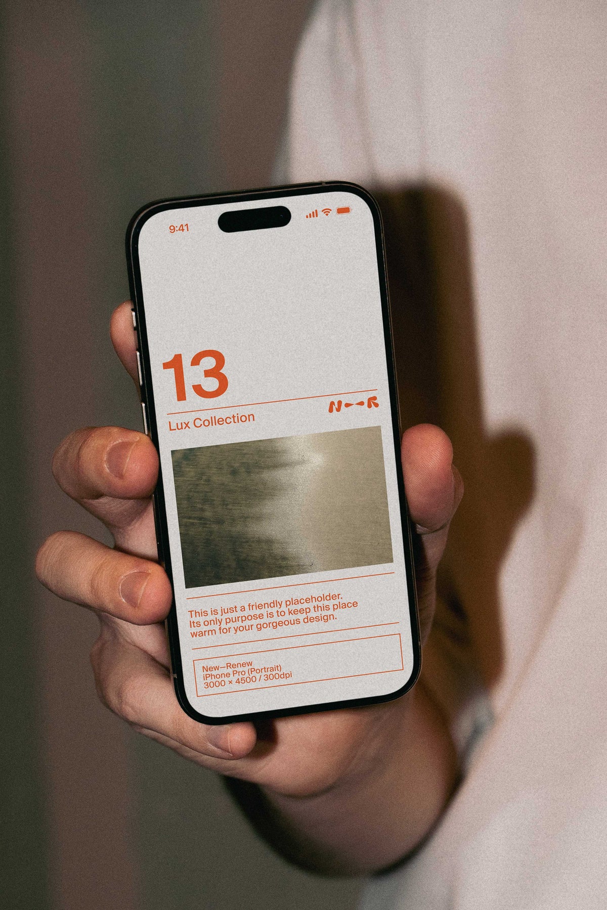 Casual Handheld iPhone Pro Mockup • LUX 013 New—Renew