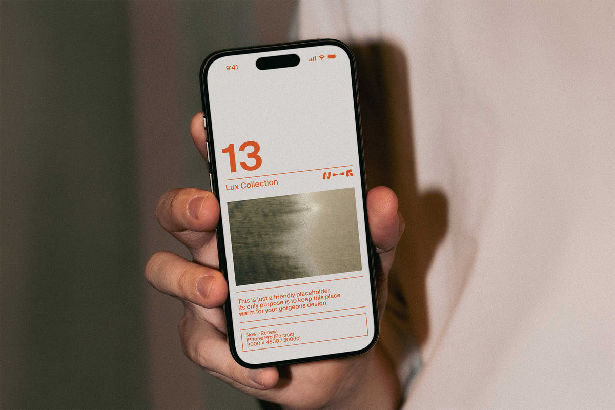 Casual Handheld iPhone Pro Mockup • LUX 013 New—Renew