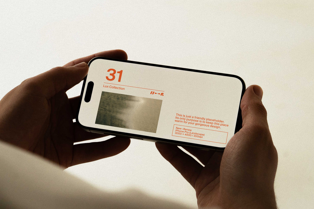 Vintage Studio iPhone Pro Mockup • LUX 031 New—Renew