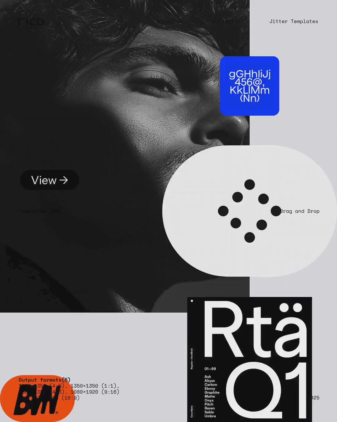 Showcase Collection 01 (×6 Jitter Templates)