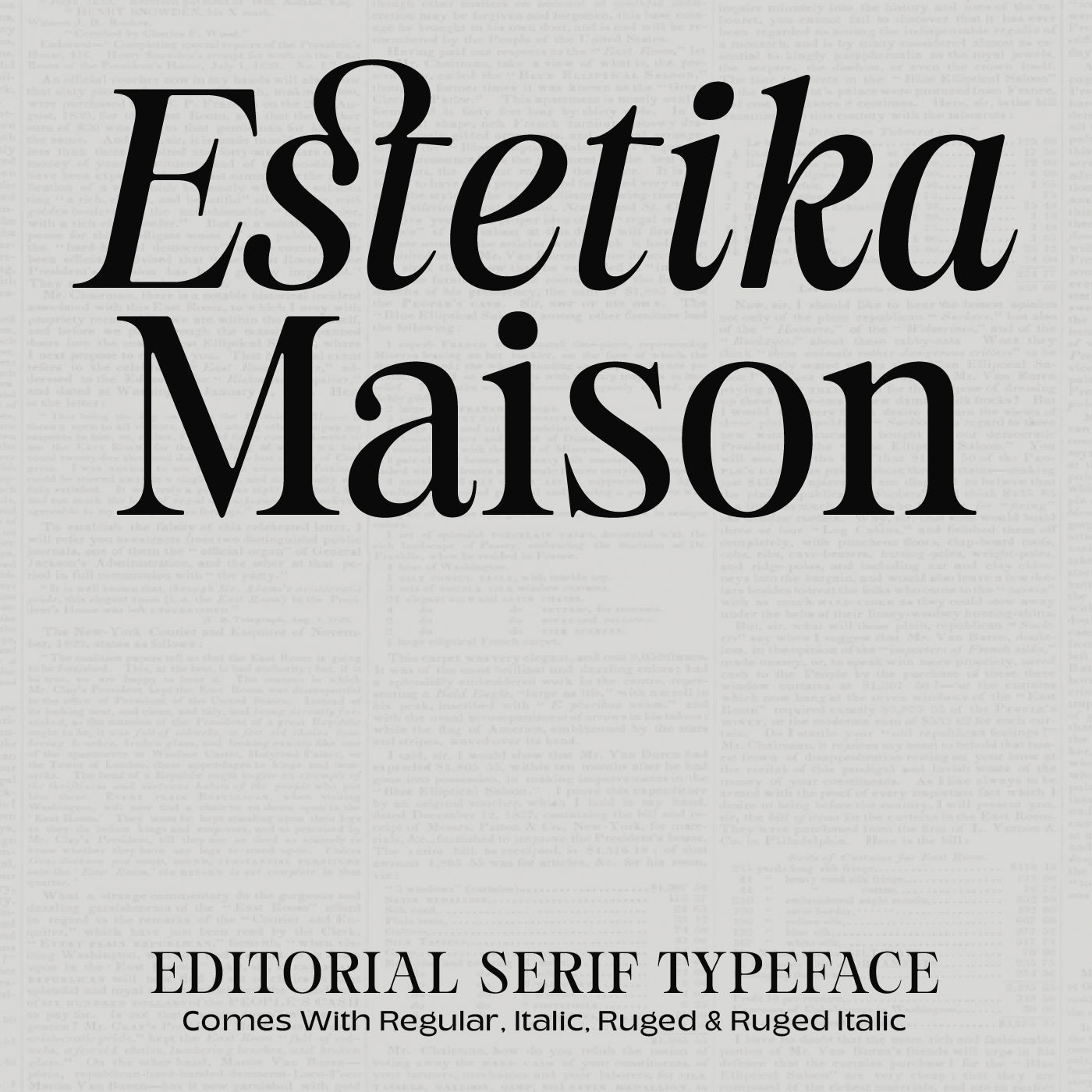 Estetika Maison Typeface The Native Saint Club