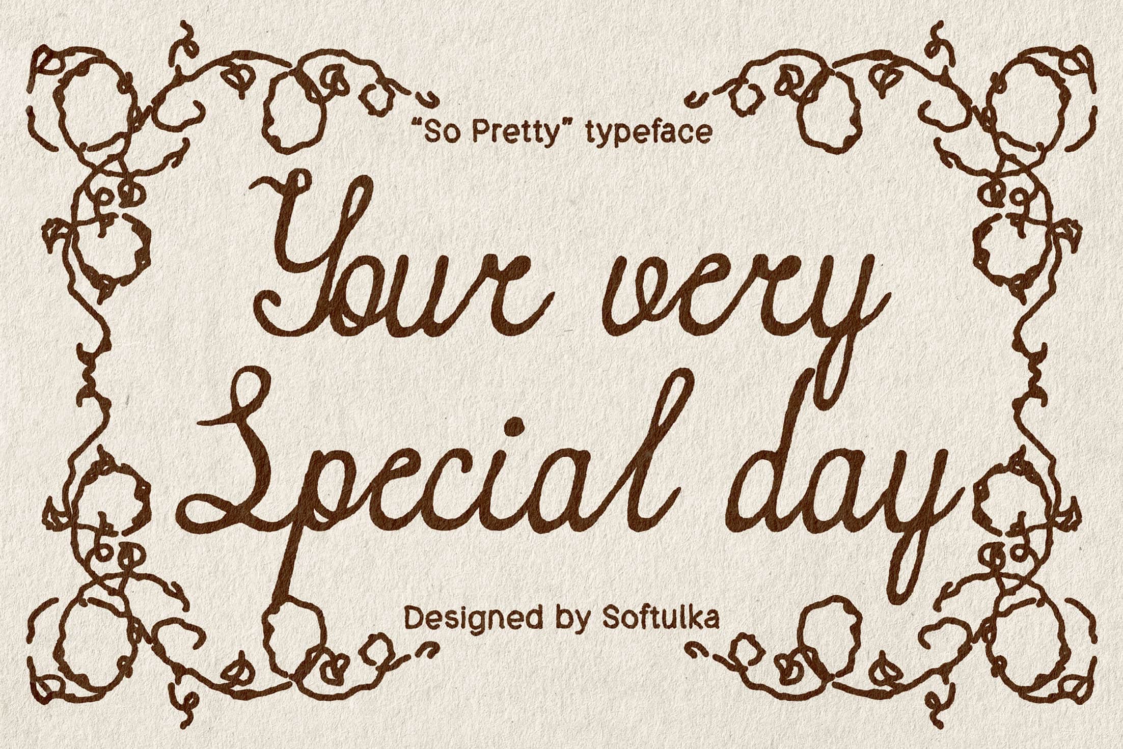 So Pretty Typeface Softulka