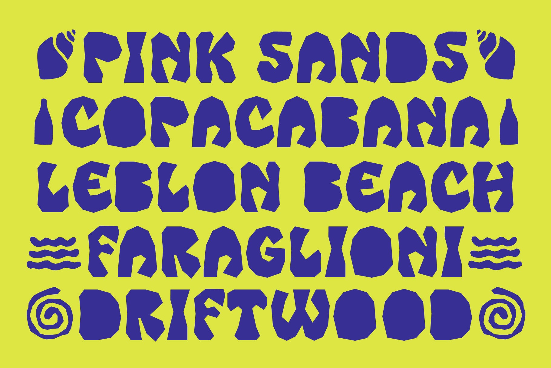 Surfo Cutout Font The Native Saint Club