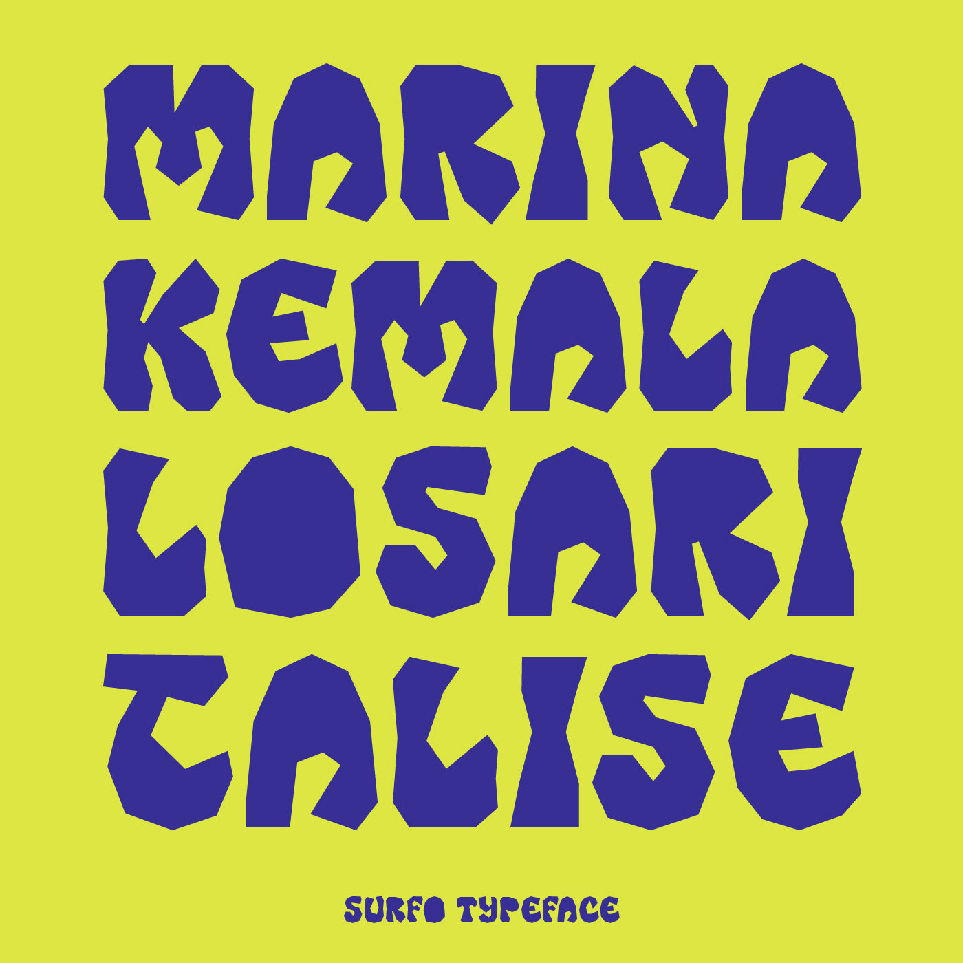 Surfo Cutout Font The Native Saint Club